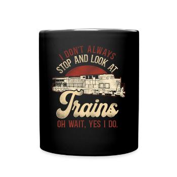 Conducteur de train diesel de marchandises - Mug uni - noir - Devant