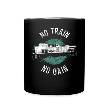 Freight Diesel Train Driver - Full Colour Mug - black - Front