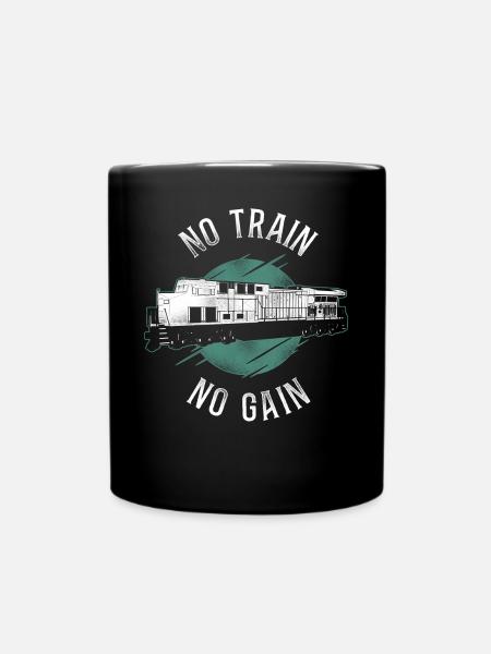 Freight Diesel Train Driver - Full Colour Mug - black
