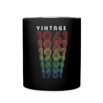 Millésime 1961 Année de naissance 1961 Millésime Anniversaire - Mug uni - noir - Devant