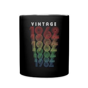 Millésime 1962 Année de naissance 1962 Millésime Anniversaire - Mug uni - noir - Devant