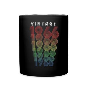 Millésime 1966 Année de naissance 1966 Millésime Anniversaire - Mug uni - noir - Devant