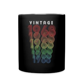 Millésime 1968 Année de naissance 1968 Millésime Anniversaire - Mug uni - noir - Devant