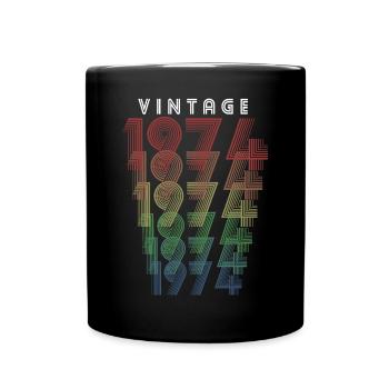 Millésime 1974 Année de naissance 1974 Millésime Anniversaire - Mug uni - noir - Devant