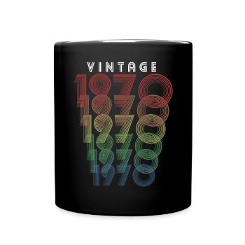 Vintage 1970 Geburtsjahr 1970 Jahrgang Geburtstag - Tasse einfarbig - Schwarz - Vorne