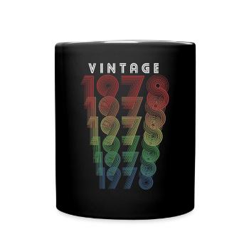 Vintage 1978 Year of birth 1978 Vintage Birthday - Full Colour Mug - black - Front