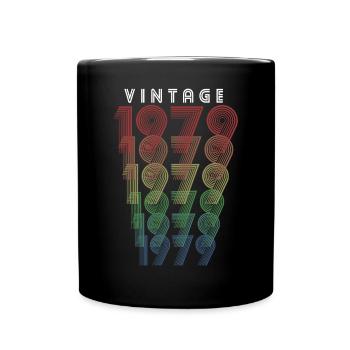 Vintage 1979 Geburtsjahr 1979 Jahrgang Geburtstag - Tasse einfarbig - Schwarz - Vorne