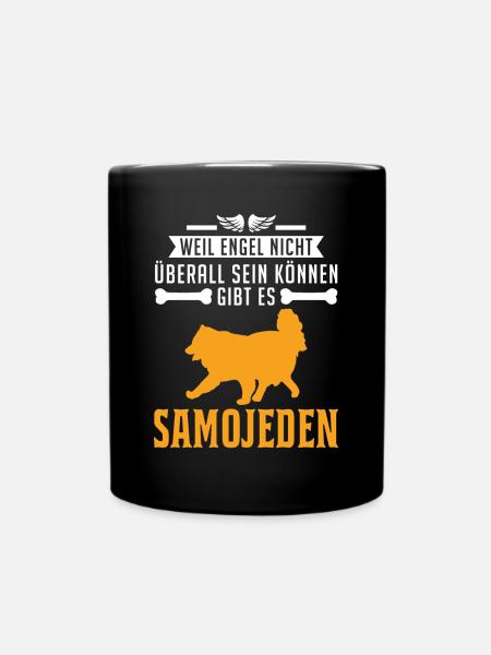 Samojede Engel Schlittenhund Samojeden - Tasse einfarbig - Schwarz