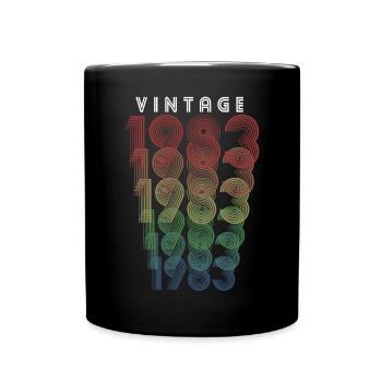 Vintage 1983 Year of birth 1983 Vintage Birthday - Full Colour Mug - black - Front