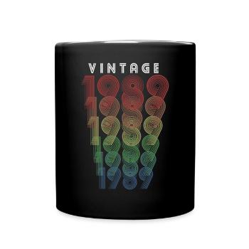 Millésime 1989 Année de naissance 1989 Millésime Anniversaire - Mug uni - noir - Devant