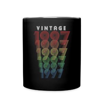 Vintage 1997 Year of birth 1997 Vintage Birthday - Full Colour Mug - black - Front