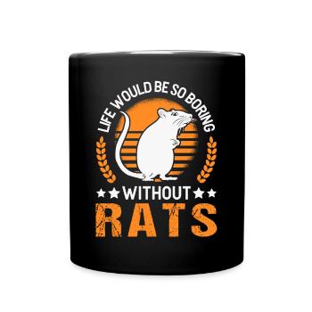 Rat Gift Domestic Rat Rat Owner - Full Colour Mug - black - Front