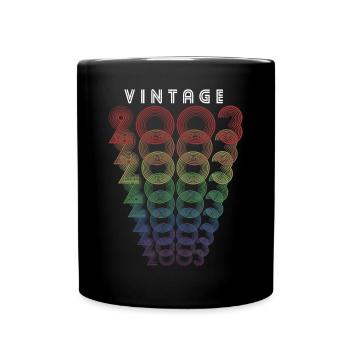 Vintage 2003 Year of birth 2003 Vintage Birthday - Full Colour Mug - black - Front