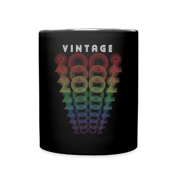 Millésime 2002 Année de naissance 2002 Millésime Anniversaire - Mug uni - noir - Devant