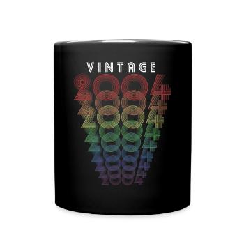 Millésime 2004 Année de naissance 2004 Millésime Anniversaire - Mug uni - noir - Devant