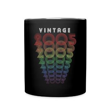 Millésime 2005 Année de naissance 2005 Millésime Anniversaire - Mug uni - noir - Devant