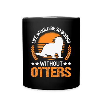 Otter Gift Otter Sea Otter - Full Colour Mug - black - Front