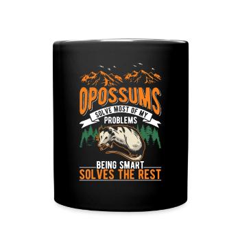 Opossum Gift Possum Pouch Rat - Full Colour Mug - black - Front