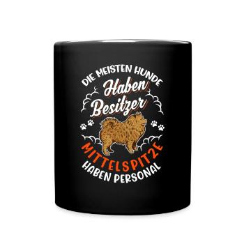 Mittelspitz Personal - Tasse einfarbig - Schwarz - Vorne