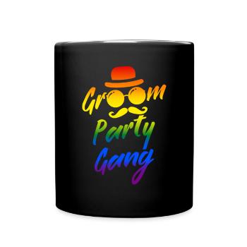 JGA 2022 Groom Party Gang pride LGBT+ - Tasse einfarbig - Schwarz - Vorne