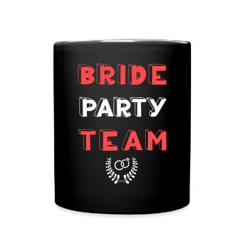 JGA 2022 Bride Party Team Ringe JGA Feiern - Tasse einfarbig - Schwarz - Vorne