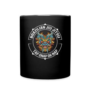 Jiu Jitsu Fu Dog - Unterwerfung Team Jiu Jitsu Fu - Tasse einfarbig - Schwarz - Vorne