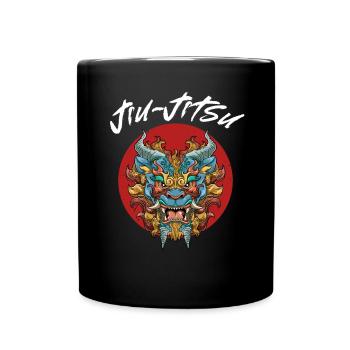 Brasilianisches Jiu Jitsu Foo Dog - BJJ MMA - Tasse einfarbig - Schwarz - Vorne