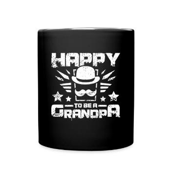 Happy to be a Grandpa - Full Colour Mug - black - Front