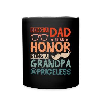 Being a grandpa is priceless - Full Colour Mug - black - Front