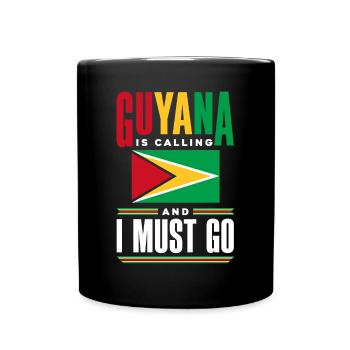 Guyana Guyana Guyana Drapeau Guyana est appelé et - Mug uni - noir - Devant