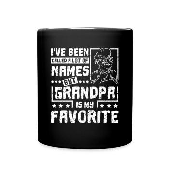 Grandpa is my favorite name - Full Colour Mug - black - Front