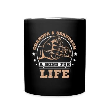 Grandpa and grandson A bond for life - Tasse einfarbig - Schwarz - Vorne