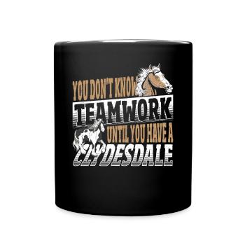 Clydesdale Design pour les fans de cheval giant feet - Mug uni - noir - Devant