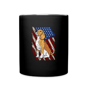 Beagle États-Unis - Mug uni - noir - Devant
