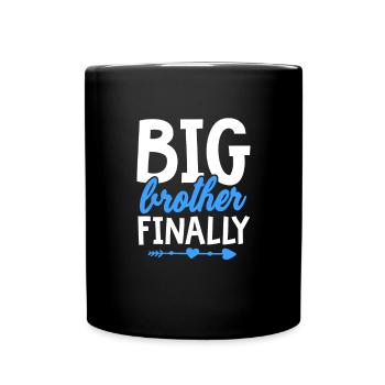 Big Brother Sibling Sister Gift - Full Colour Mug - black - Front