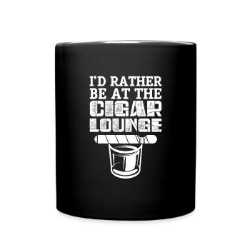 Zigarre Whiskey Rauchen Raucher Zigarren Geschenk - Tasse einfarbig - Schwarz - Vorne