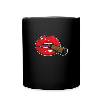 Zigarre - Tasse einfarbig - Schwarz - Vorne