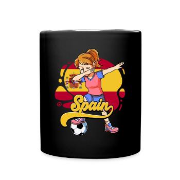 Spanien Fußball - Tasse einfarbig - Schwarz - Vorne
