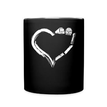 Freight Diesel Train Driver - Full Colour Mug - black - Front