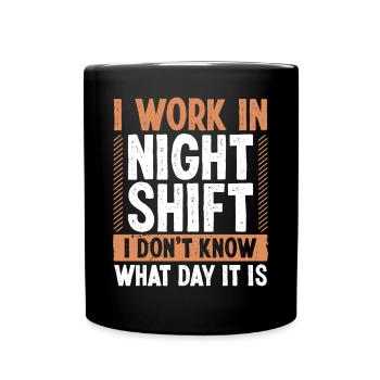 Travail de production d’humour d’ouvrier d’usine de nuit - Mug uni - noir - Devant