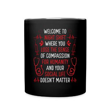 Emergency Room Nurse Night ER Nurse Appreciation - Tasse einfarbig - Schwarz - Vorne