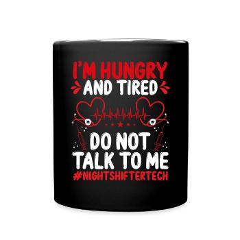 ER Nurse Appreciation Night Shift ER Nursing - Full Colour Mug - black - Front