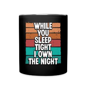 Night Shift Worker Factory Worker Production Work - Full Colour Mug - black - Front