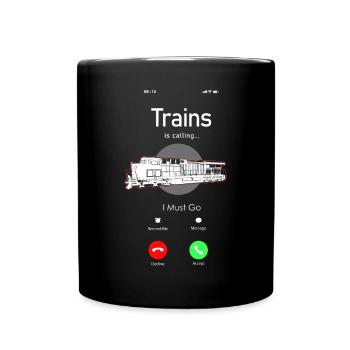 Freight Diesel Train Driver - Full Colour Mug - black - Front