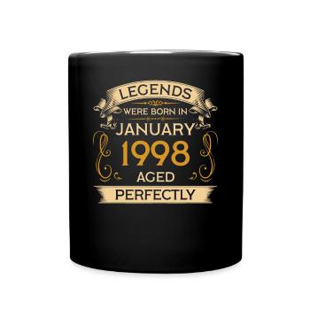 Les légendes d’anniversaire sont nées en janvier 1998 - Mug uni - noir - Devant