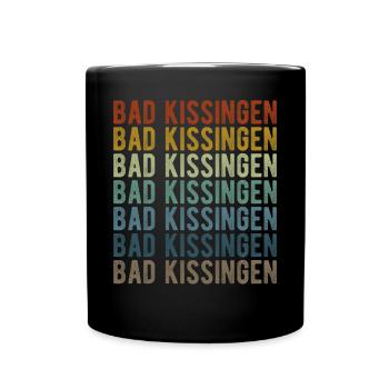 Bad Kissingen Stadt Retro Vintage - Tasse einfarbig - Schwarz - Vorne