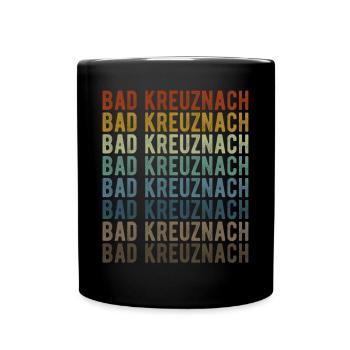 Bad Kreuznach Stadt Retro Vintage - Tasse einfarbig - Schwarz - Vorne