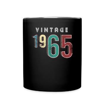 Vintage 1965 Birthday Born year 1965 - Full Colour Mug - black - Front
