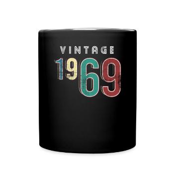 Vintage 1969 Birthday Born year 1969 - Full Colour Mug - black - Front