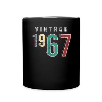 Vintage 1967 Birthday Born year 1967 - Full Colour Mug - black - Front